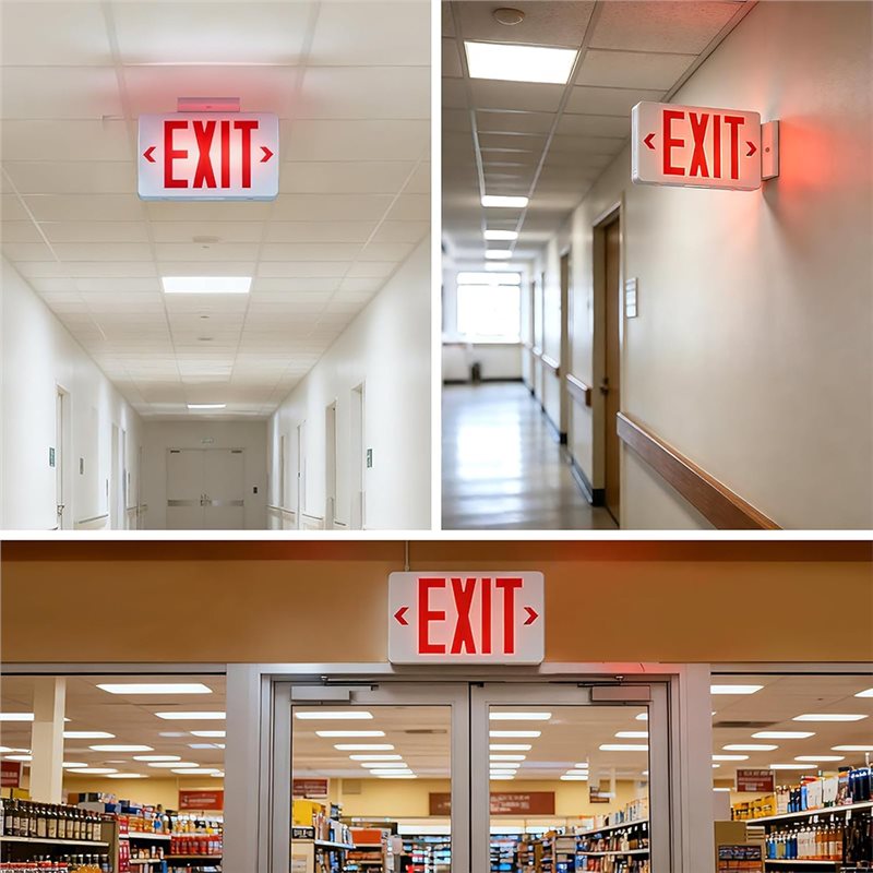 Emergency Exit Sign - [신제품! A25P] 빨간색 비상구 표지판, 배터리