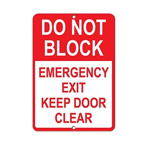 Emergency Exit Sign - Vincenicy 금속 사인, 고급 알루미늄 틴