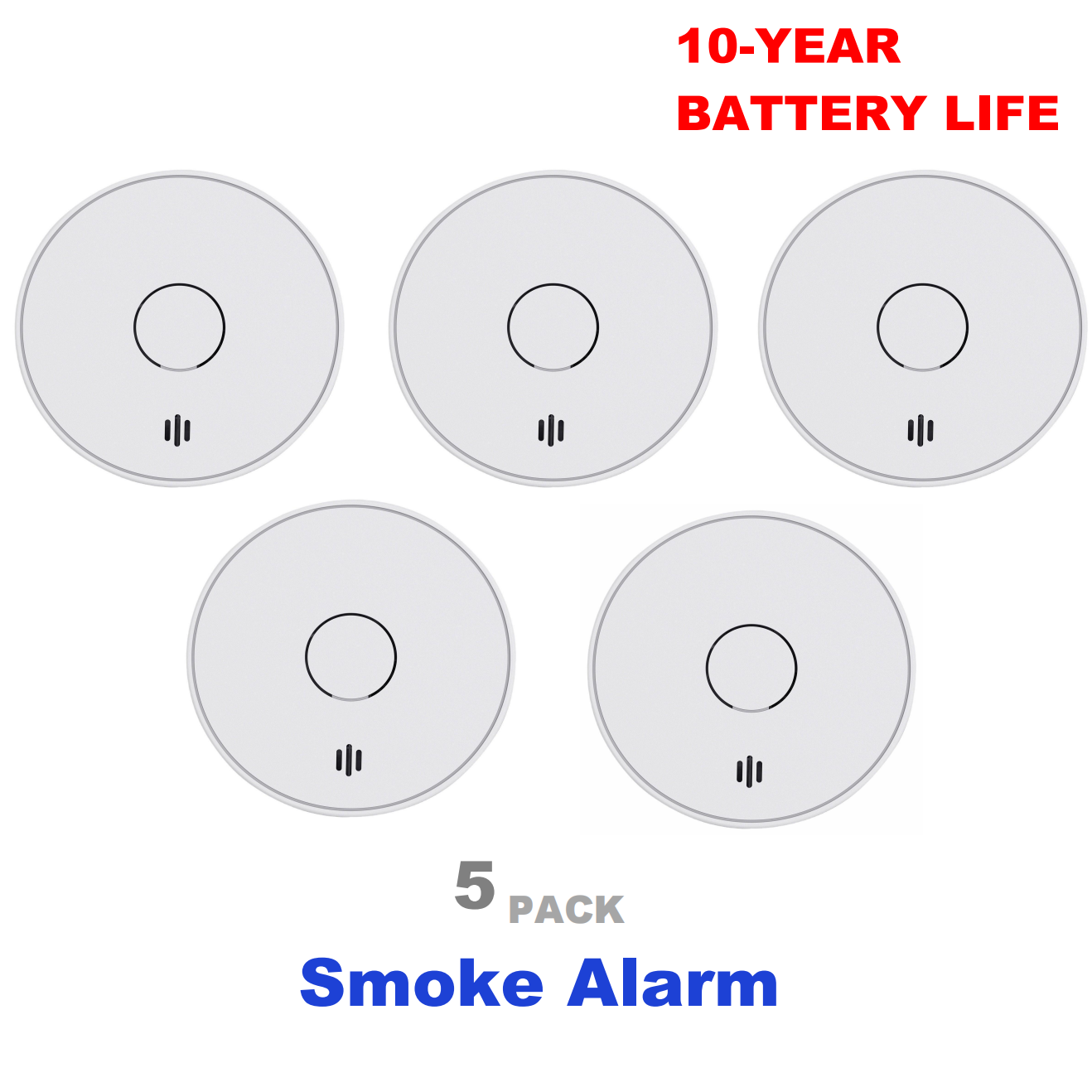 Smoke Detector Interconnected - 가정용 연기 경보기, 10년 배터리 연기