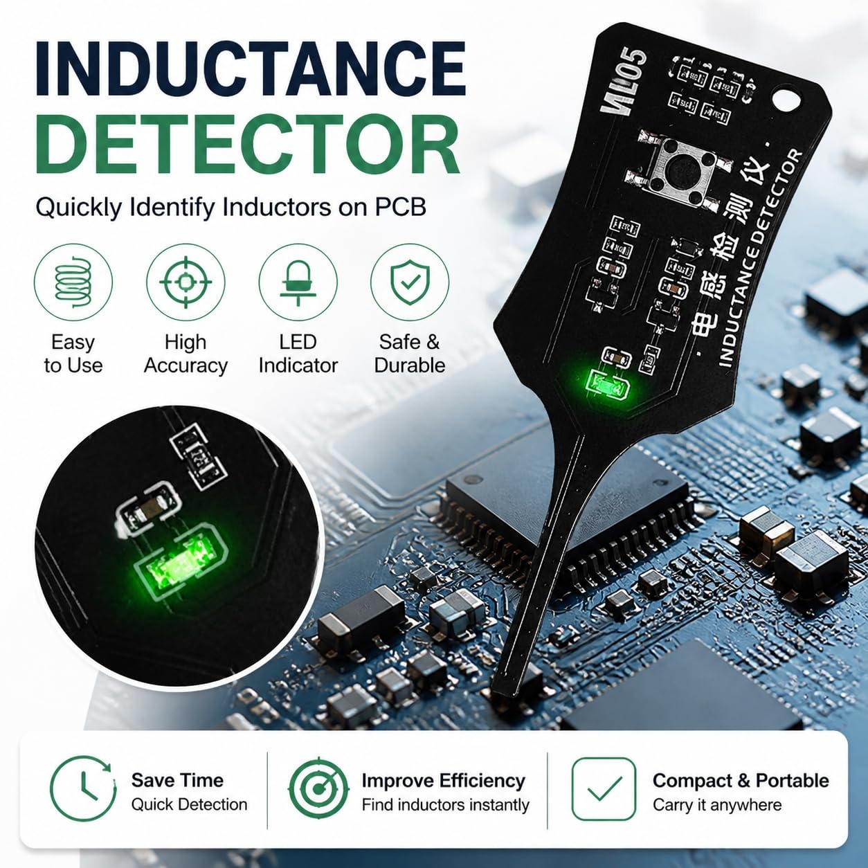 W01 유형 C 인덕턴스 테스터 메인보드 코일 테스터  - Co Detector Plug 리뷰 및 가격