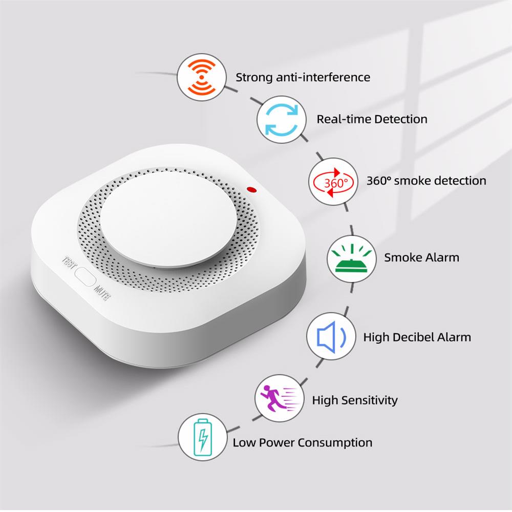 433MHz 무선 연기 감지기 화재 경보 센서(홈 보안 - Smoke Detector Interconnected 리뷰 및 가격